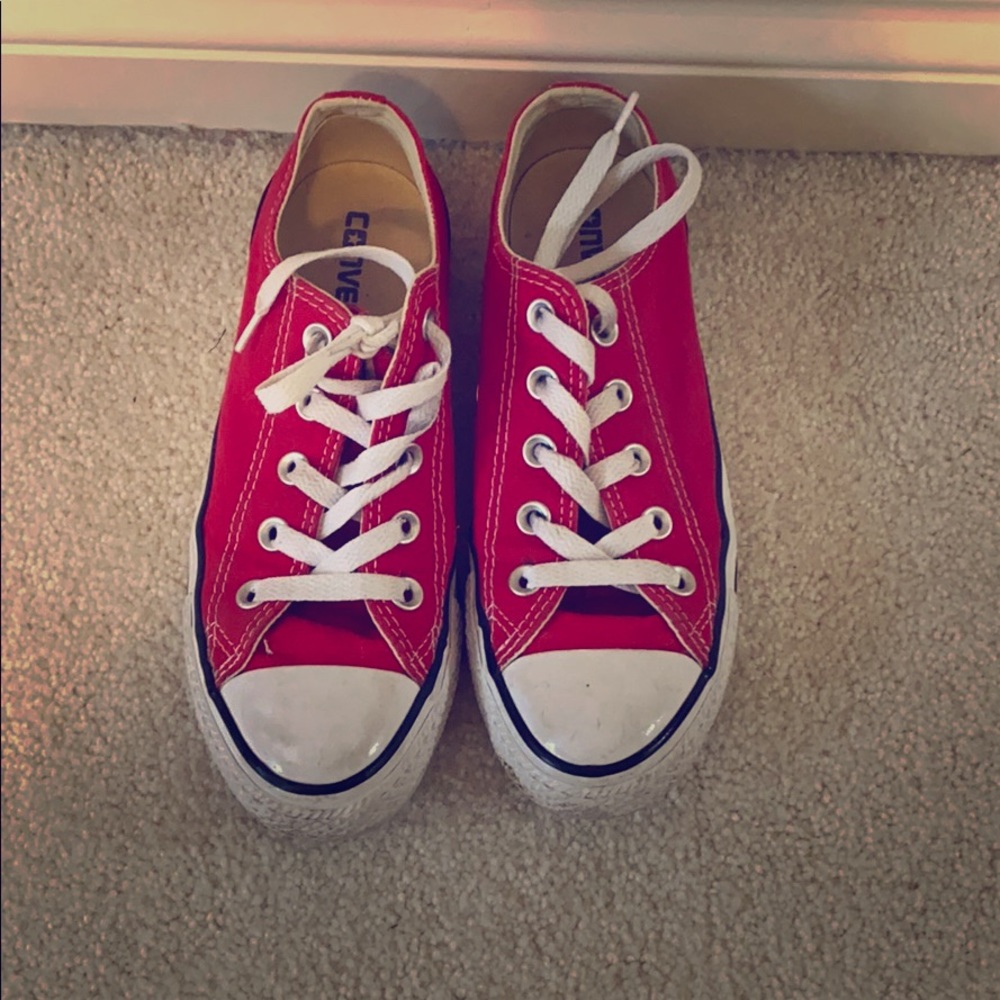 Red Converse Low Tops